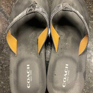 Coach Jolene Wedge Signature Flip Flop Wedge Size 7